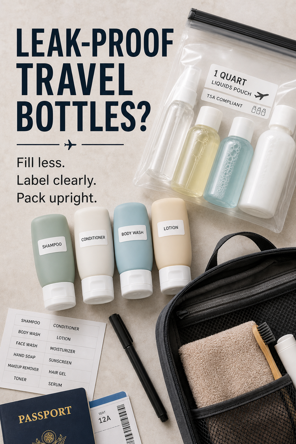 FlatBottle Travel Set