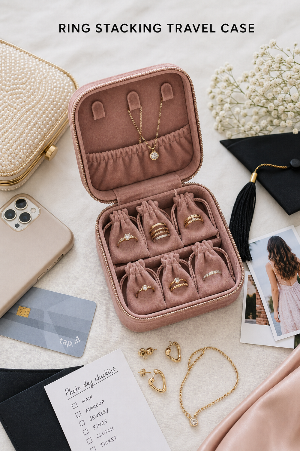 VelvetLoop Travel Jewelry Case