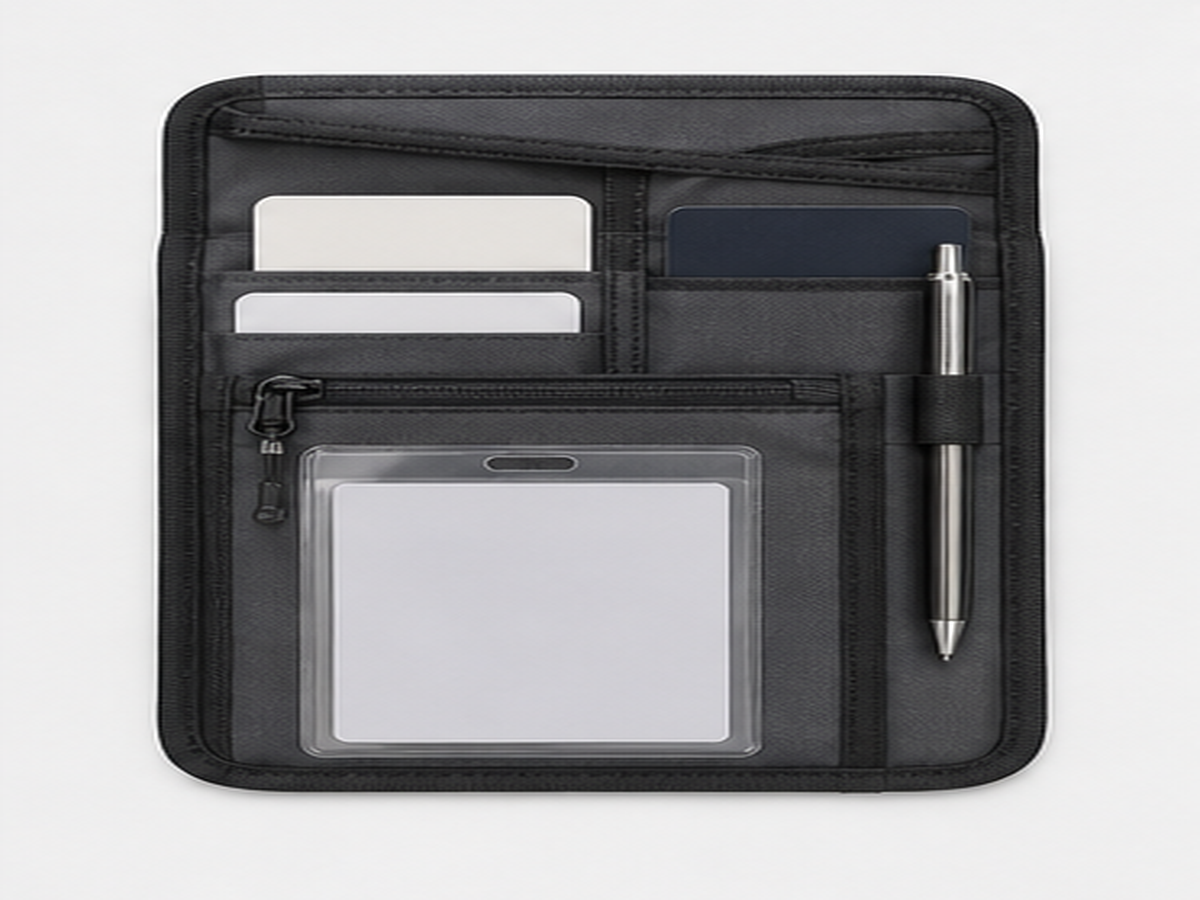 BadgeRail Conference Sleeve interior organization studio product photo