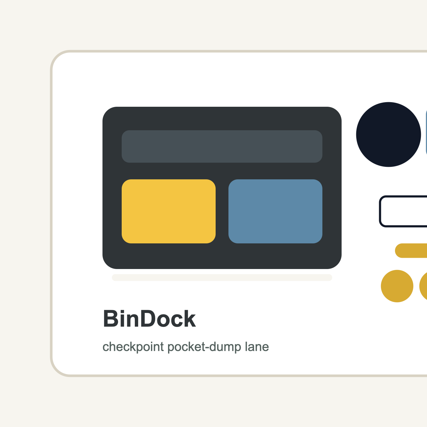 BinDock Airport Tray Pouch