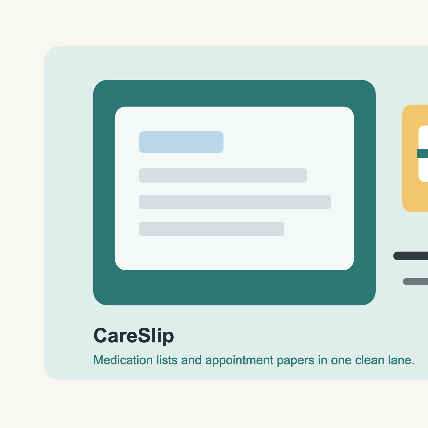 CareSlip Medication Document Sleeve product image