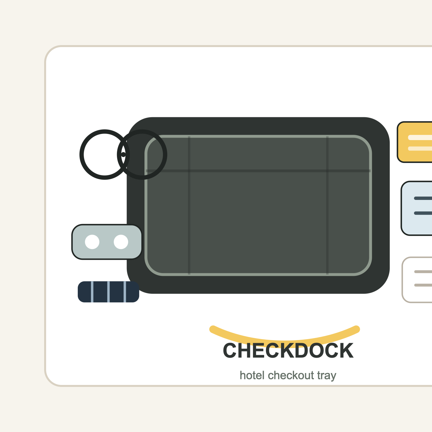 CheckDock Hotel Checkout Tray