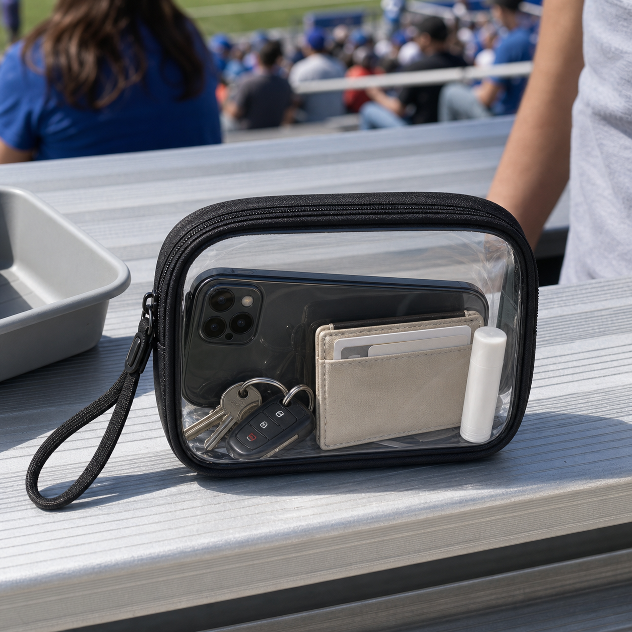 ClearGate Stadium Pouch in-use lifestyle photo