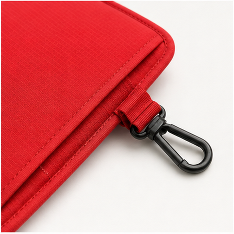 GateTag Stroller Check Sleeve material and zipper close-up product photo