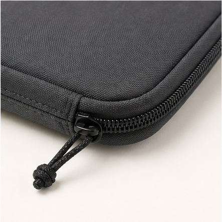 PackRail Backpack Organizer material and zipper close-up product photo
