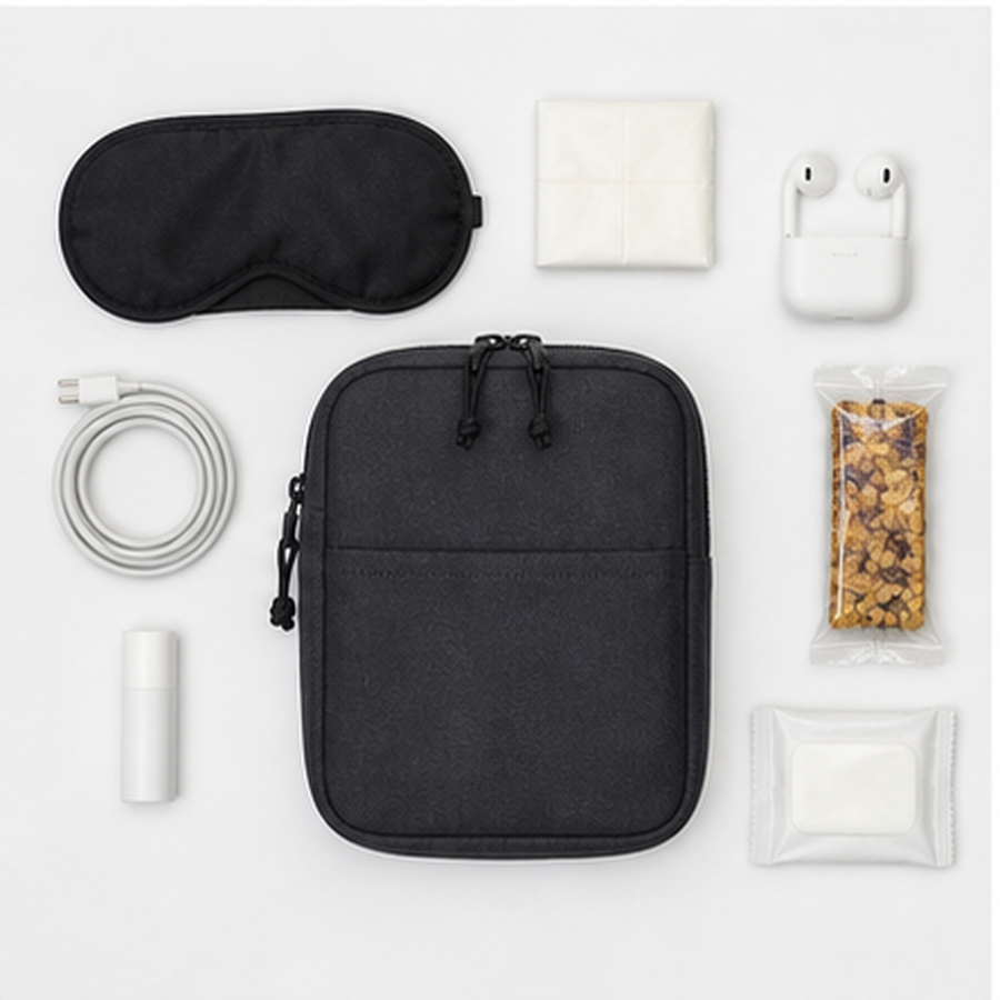 QuietRest Seat-Side Pouch top open layout studio product photo