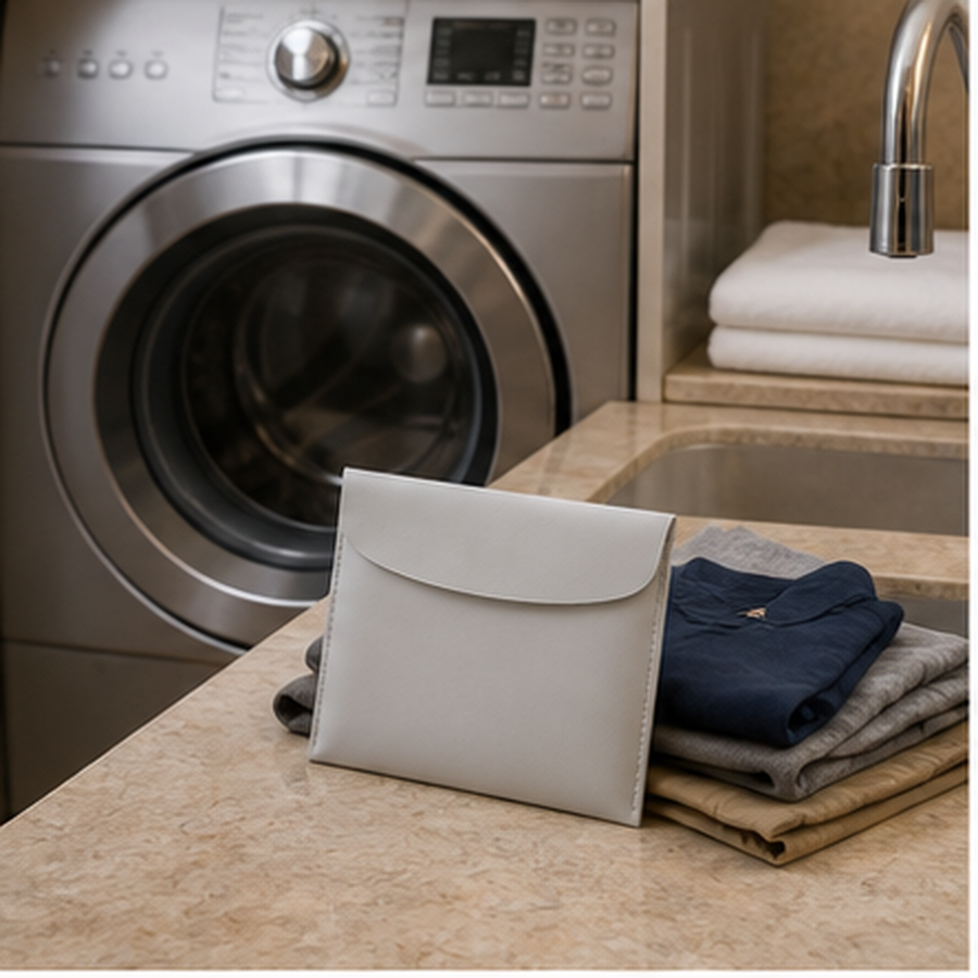 SheetPack Laundry Sleeve in-use lifestyle photo