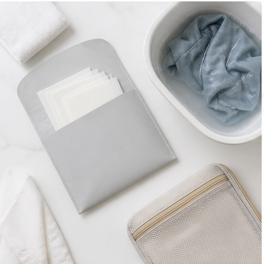 SheetPack Laundry Sleeve top open layout studio product photo