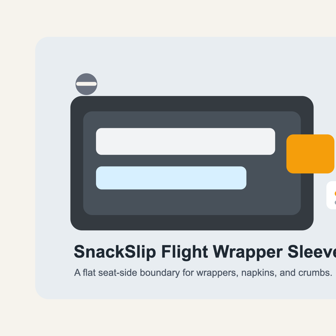 SnackSlip Flight Wrapper Sleeve in-use lifestyle photo