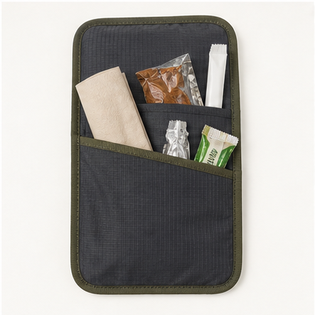SnackSlip Flight Wrapper Sleeve interior organization studio product photo