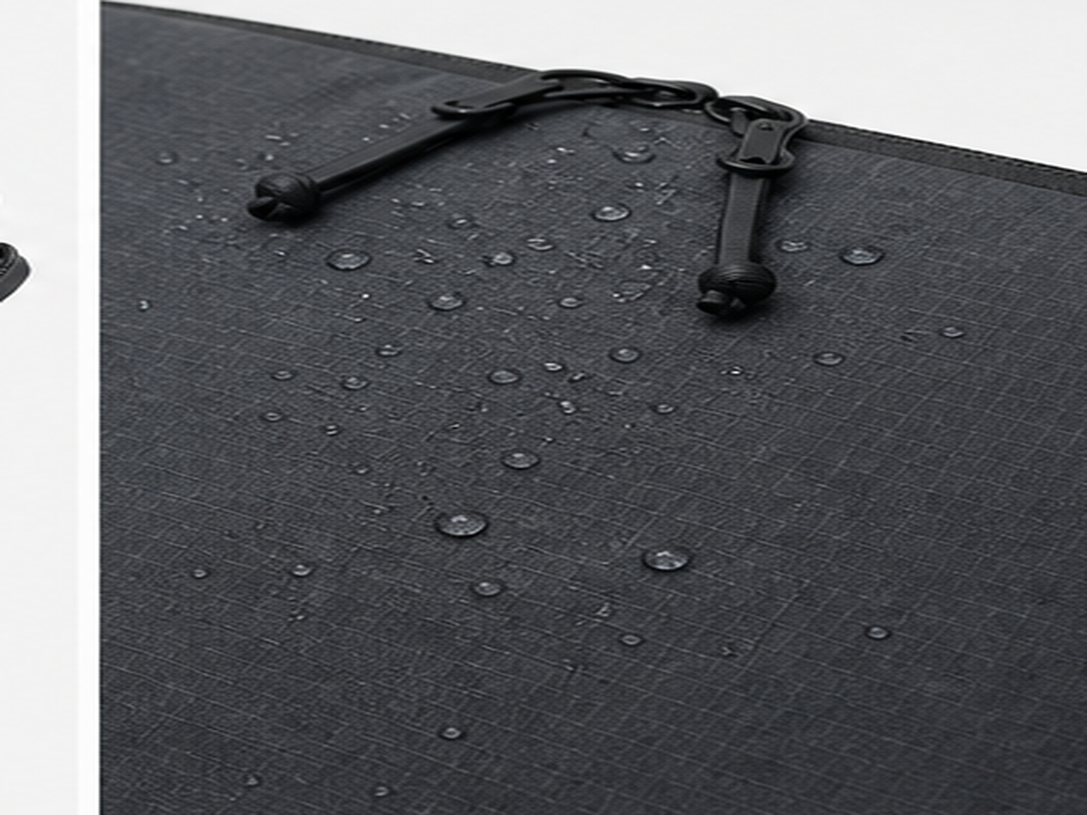 StormSleeve Laptop Dry Sleeve material and zipper close-up product photo
