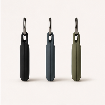 TrackLoop Luggage Tag Holders side profile studio product photo